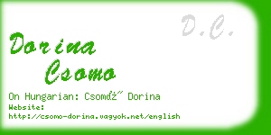 dorina csomo business card